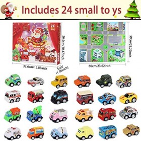 Voiture Jouet Calendrier de t Enfant, Pull Back Cars, Calendrier de lAvent, Voitures Miniatures, Noël Compte à reboursVacanc