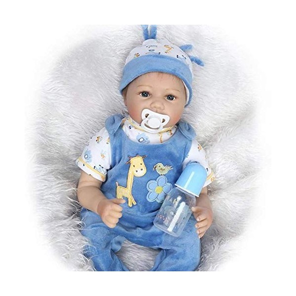 55CM Mignon Reborn bébé poupées 22"réaliste Silicone Vinyle bébé poupée Enfants Filles accompagnant poupée pour Enfants