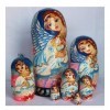 Poupée Russe Matryoshka Poupée en Bois Faite À La Main Poupées Gigognes Sept Couches De Peinture Harpe Ange Enfant Petite Ami