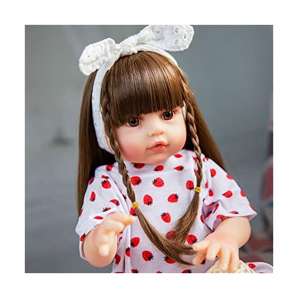 55CM Réaliste Reborn Bébé Poupées Fille Nouveau-Né Poupée Nourrir Poupées Léger Toddler Poupée Cadeaux De Noël Jouets pour En