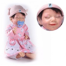VVLXRIC Bebe Reborn Realiste, 18 Pouces 46 Cm Douche éTanche PoupéE Silicone, Convient Aux Enfants De Plus De 3 Ans,C