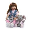 Reborn bébé poupées 24 Pouces 60 cm Silicone Souple Reborn Bambin garçon poupée Tissu Corps Vraie Vie comme Regarder Nouveau-