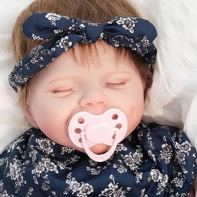VVLXRIC Baby Reborn Fille, 18Pouces Mignon Bebe Reborn Realiste Silicone, Coffret Anniversaire 3+ Ans,B