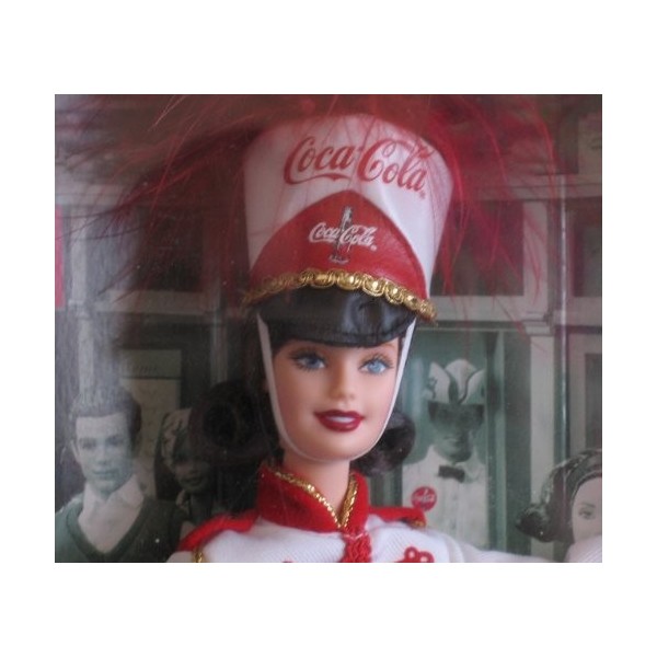 Mattel Barbie poupée Brune - Coca COLA Collector Edition LA Majorette Pom-Pom Girl Cheerleader - 2001