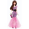 Barbie - Y7497 - Poupée - Fashionista - Robe de Soirée - Mauve