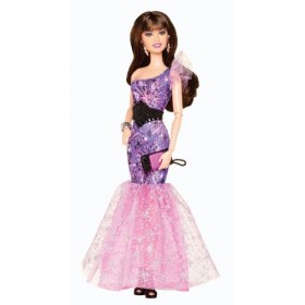 Barbie - Y7497 - Poupée - Fashionista - Robe de Soirée - Mauve
