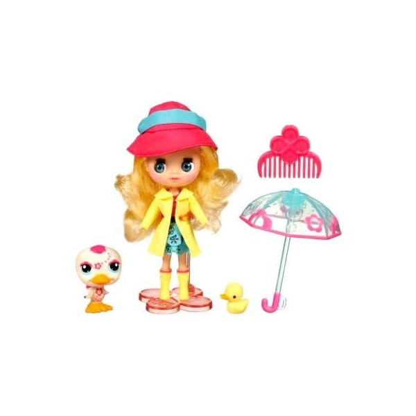 Littlest Petshop - Blythe - Raindrops n Rainbows /Journée de pluie - Blythe B26 et Canard 2167 - avec accessoires