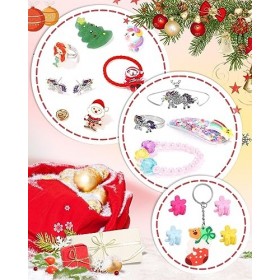 Licorne Calendrier De Lavent 2023,Bijoux Fille Cadeau de Noël Enfant Cadeaux Nouveauté 24 Jours Collier Bracelet Bague Boucl