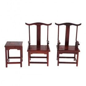 yunyu Meubles de Maison de poupées, Ensemble de Mini-Table et chaises de Style Chinois à léchelle 1 6 - Mobilier Miniature d