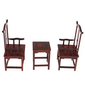 yunyu Meubles de Maison de poupées, Ensemble de Mini-Table et chaises de Style Chinois à léchelle 1 6 - Mobilier Miniature d