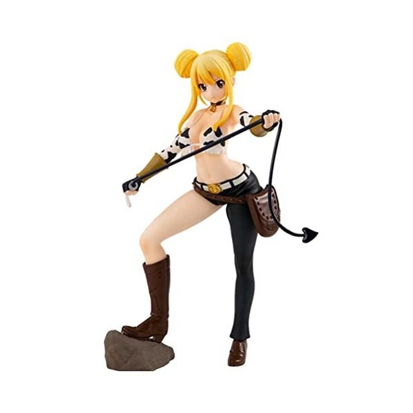 YLJXXY Fairy Tail Action Figure Lucy Heartfilia Taurus Form Version 17cm Statue Décoration Anime Character Modèle Poupée En