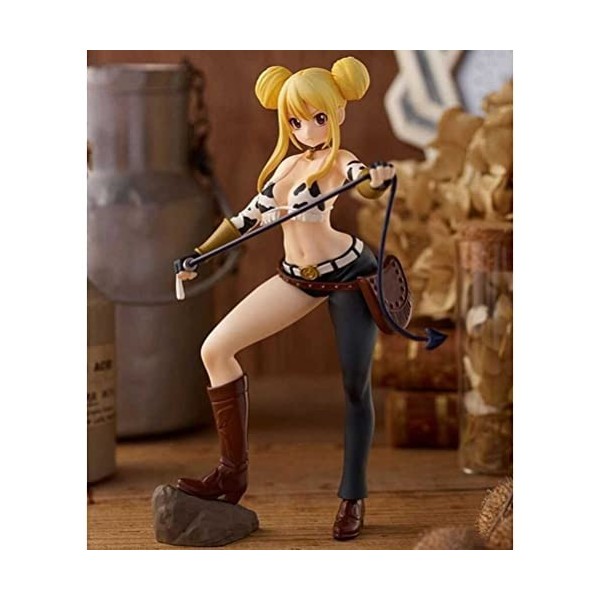 YLJXXY Fairy Tail Action Figure Lucy Heartfilia Taurus Form Version 17cm Statue Décoration Anime Character Modèle Poupée En