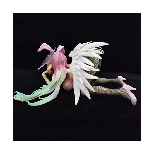 RAKUFY Figurine ECCHI - Jibril - Bunny Ver. - 1/4 - Figurine complète - Modèle en PVC - Poupée de Collection de Personnages a