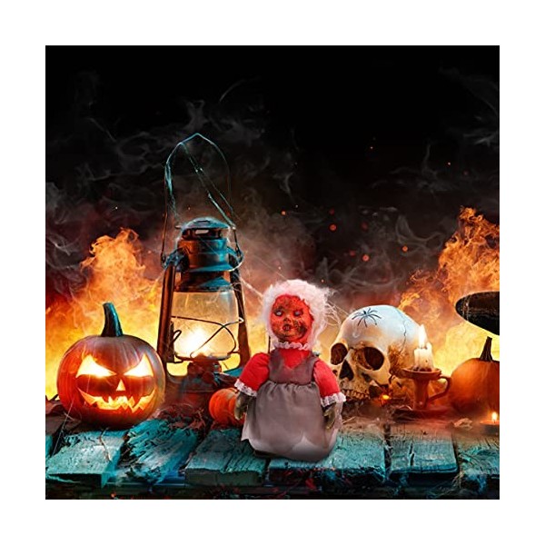 Totority 3 Pièces Poupée Fantôme Jouets Lumineux en Plastique Jouet dhalloween Décorations De Marionnettes Bébé Poupée À Ind