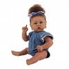 haiaxx 23 Pouces bébé Jouer poupée Lavable Fille Africaine poupée réaliste Nouveau-né poupée poupée avec des vêtements comme 