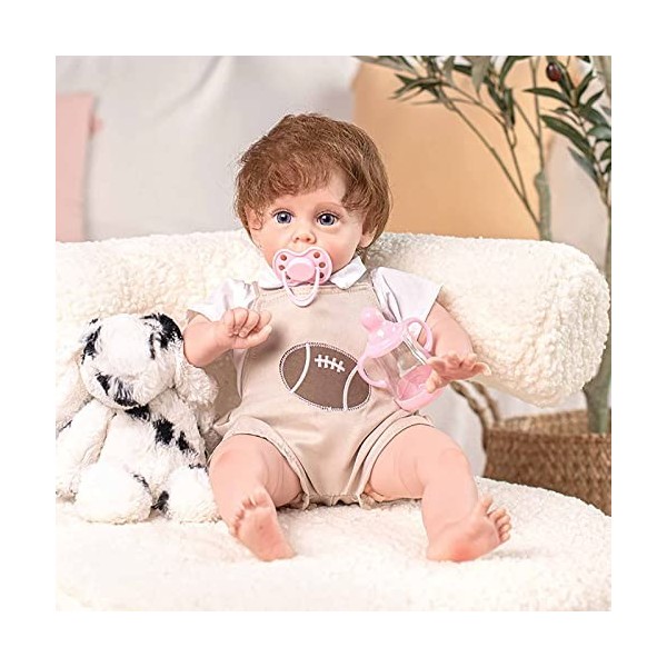 HLILY Reborn Baby Dolls, PoupéE Reborn Réaliste Simulation Nouveau-Né Jouet, Reborn Toddler Jouet, pour Enfants Garçon Fille 