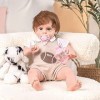 HLILY Reborn Baby Dolls, PoupéE Reborn Réaliste Simulation Nouveau-Né Jouet, Reborn Toddler Jouet, pour Enfants Garçon Fille 
