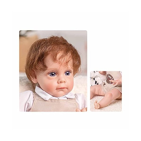 HLILY Reborn Baby Dolls, PoupéE Reborn Réaliste Simulation Nouveau-Né Jouet, Reborn Toddler Jouet, pour Enfants Garçon Fille 