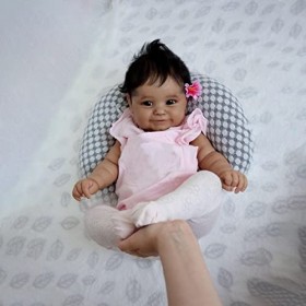 HLILY Poupée Bébé Reborn, Poupée Nouveau-Né En Vinyle Souple Qui Ressemble À Une Vraie Poupée Bébé, Jouet Fait Main Pour Tout