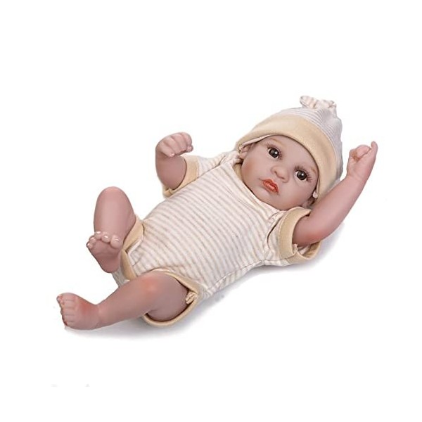 HLILY Poupée Bébé Reborn, Poupée Bébé Nouveau-Né Réaliste Faite À La Main Pour Les Enfants de 3 ans Et Plus, Jouets de Noël D
