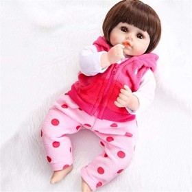 Reborn Baby Dolls, 19 Pouces Reborn Doll Simulation Jouets pour Enfants Corps Réaliste Les vêtements de poupée Peuvent être e