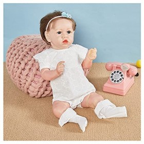 Poupée Reborn de 55,9 cm, entièrement en silicone, poupée bébé réaliste, le meilleur anniversaire