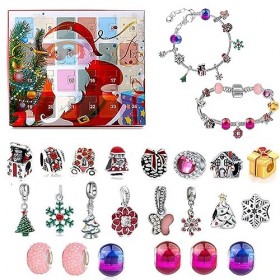 Calendriers de lAvent de Noël Kit de Jouets pour Filles avec 24 Surprises à Ouvrir chaque Jour Collection de bijoux Calendri