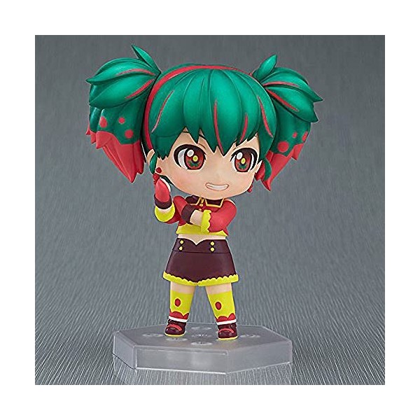 EASSL Poupée Nendoroid Hatsune Miku Mobile, du Chanteur virtuel Japonais, matériau PVC de 3,9 Pouces de Haut, y Compris la Ba