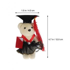 LOGOFUN Lot de 12 mini ours en peluche pour remise de diplôme - Poupées en forme dours en peluche avec casquette - Classe de