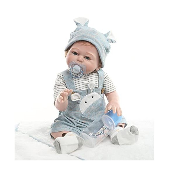 HAMIMI 50cm 20inch Reborn Baby Dolls Réaliste Mignon Poupée de Renaissance du Corps en Silicone Souple comme Un Bébé Réaliste