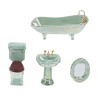 NUOBESTY 4 Ensembles Btahroom Maison/Famille Parure Toilette Modèle pour Meubles Fée Miniature Bain Enfant Jouet Accessoire M