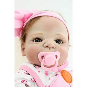 Poupée Bébé Fille Reborn en Silicone Souple, Corps Complet, 23 Pouces, 58Cm, Belle Poupée Réaliste Et Mignonne pour Nouveau-N