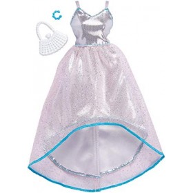Barbie Fashionistas vêtements pour poupée, robe de soirée translucide et scintillante, jouet pour enfant, FKT11