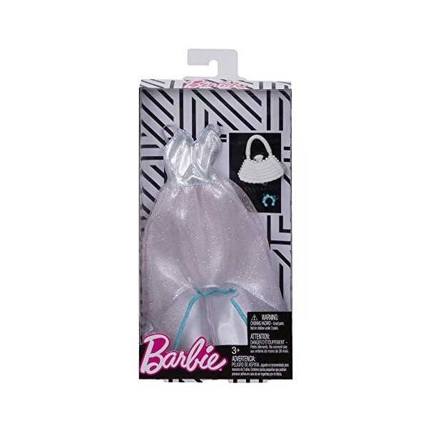 Barbie Fashionistas vêtements pour poupée, robe de soirée translucide et scintillante, jouet pour enfant, FKT11