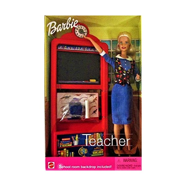 Barbie Teacher Doll w/ School Room Backdrop