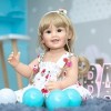 55 cm Original Authentique conçu Doux Tout Corps en Silicone Reborn bébé Fille Cheveux Longs poupée à la Main