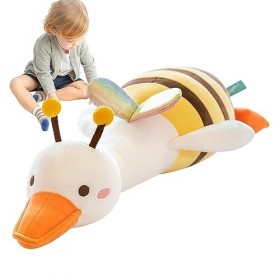 Cipliko Canard farci - Coussin de Canard Blanc poupée dabeille Douce,Oreiller décoratif de Canard de Coussin dornement de m