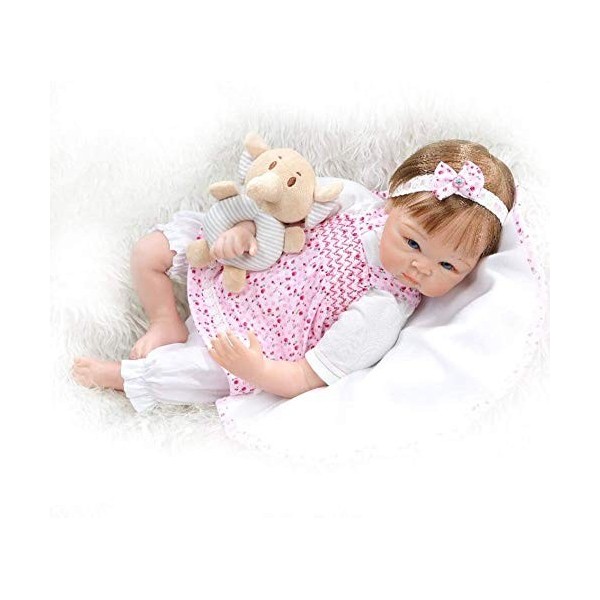 FACAIA 55CM Reborn Baby Dolls 0-3Month Real Baby Handmade Toddler Lifelike Baby Doll Soft Silicone Realistic Reborn Baby Girl