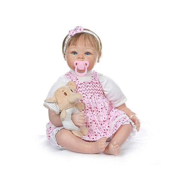 FACAIA 55CM Reborn Baby Dolls 0-3Month Real Baby Handmade Toddler Lifelike Baby Doll Soft Silicone Realistic Reborn Baby Girl