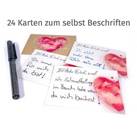 BeriluDesign Calendrier de lAvent avec inscription « Love » cœur rouge 