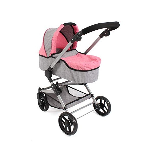 Bayer Chic 2000-Poussette combinée Fides 3 en 1, 645 57, Mélange Gris/Rose