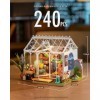 Rolife Kit de construction de maison de poupée miniature à monter soi-même, diorama de serre de 24,4 cm, kit de construction 