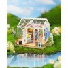 Rowood Mayberry Street Kit de maison de poupée miniature en bois à monter soi-même avec LED, cadeau danniversaire, décoratio