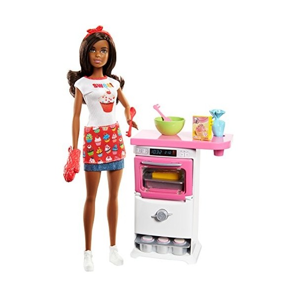 Barbie FLN97 Bakery Chef Poupée et set de jeu Fashion, Multi, N.A