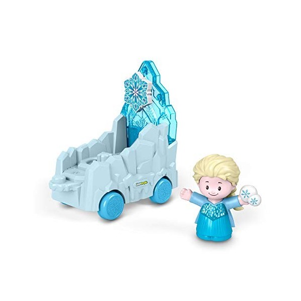 Fisher-Price Little People Disney La Reine des Neiges Défilé dElsa dans son char, une figurine et son traineau, jouet pour e