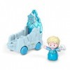 Fisher-Price Little People Disney La Reine des Neiges Défilé dElsa dans son char, une figurine et son traineau, jouet pour e