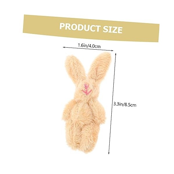 Totority 80 Pcs Poupée De Lapin Commune Poupée De Lapin Commune Poupée De Lapin Doux Lapin De Pâques en Peluche Porte-Clés La