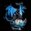 Figurine Dracaufeu animal domestique bleu Dark Dragon Model Ornement cadeau | PVC statique 28 cm jouets à main figurines dar