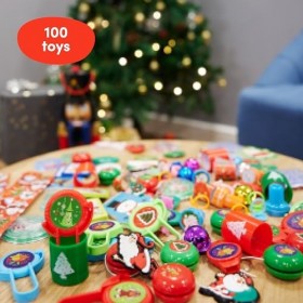 THE TWIDDLERS 100 Jouets de Fête de Calendrier de lAvent de Noël avec Boîte pour Enfants - Anniversaires, Pochettes Surprise