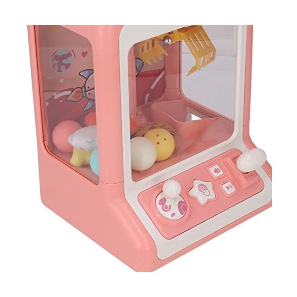 Vbestlife Poupée Machine Jouet Électronique Lumière Musique Lapin Espace Motif Mini Griffe Machine pour Enfants Rose 